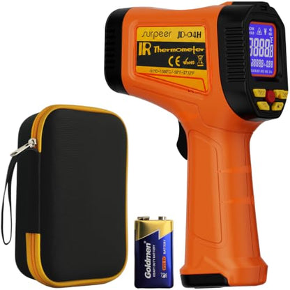 Infrared Thermometer Temperature Gun 2732°F 50:1 Dual - color: -58°F to 2732°F ，Dual-Laser