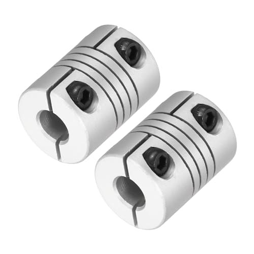 MECCANIXITY 2 Pcs 5 to 6mm Flexible Shaft Coupling 20mm L 15mm Dia - size: 5 to 6mm