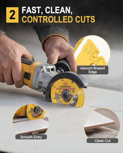 3-Pack NiuBid 4-1/2" Diamond Multi Purpose Saw Blade