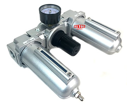 3/4" COMBO PARTICULATE FILTER REGULATOR LUBRICATOR COMPRESSED AIR Manual Drain