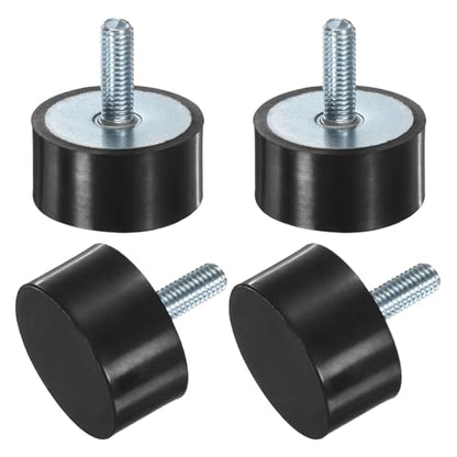 M METERXITY 4-Pack Rubber Mounts D40mmxH20mm Male Vibration Isolators Cylindrical Shock Absorber W M8 x 23mm Studs for Air Compressor/Car/Pump/Boat/Garage Motor/Bobbins Rubber Isolators - size: M8 x 23mm, 40mm x 20mm