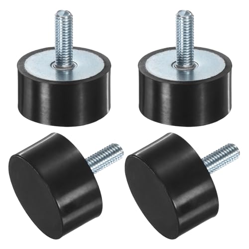 M METERXITY 4-Pack Rubber Mounts D40mmxH20mm Male Vibration Isolators Cylindrical Shock Absorber W M8 x 23mm Studs for Air Compressor/Car/Pump/Boat/Garage Motor/Bobbins Rubber Isolators - size: M8 x 23mm, 40mm x 20mm