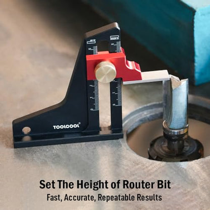 TOOLCOOL Height Gauge Depth Gauge Woodworking Tool Setting Gauge Setup Blocks for Table Saw Router Table Drill Press Bandsaw - Metric - color: Metric