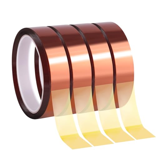 4 Rolls 20mm×25m (82Ft) Heat Tape, Sublimation Heat Resistant Transfer Tape