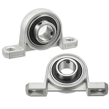 COMOK 2pcs KP004 Long 99mm Inner Diameter 22mm Zinc Alloy Inner Ball Mounted Pillow Block Insert Bearing
