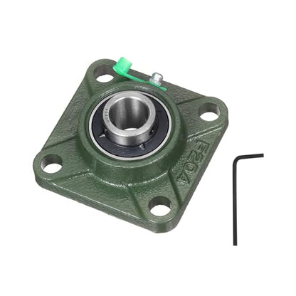 uxcell UCF204 Pillow Block Bearings, 20mm Bore Self Alignment, Solid Cast Iron Base, Chrome Steel Square Flange Mounted Pillow Block Ball Bearing, (ABEC3) - size: UCF204 (20mm)