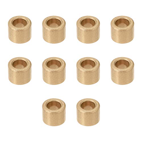 uxcell Bearing Sleeve 6mm Bore x 10mm OD x 8mm Length Self-Lubricating Sintered Bronze Bushings 10pcs - size: 6x10x8mm
