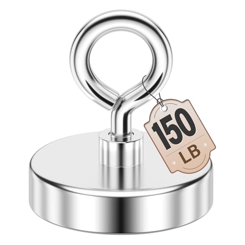 FINDMAG 150 LBS Fishing Magnet, 1.42 Inch Neodymium Pickup Magnet - size: 1.42 inches (36mm)