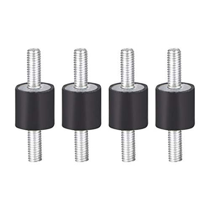 uxcell Rubber Mounts Vibration Isolator M3 D8xH8 Black 4Pcs - size: M3x8mm 8x8mm