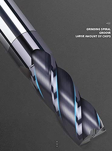 8pcs 2-12mm CNC Square Nose End Mills,Carbide Tungsten Steel 4 Fultes Milling Cutter, Router Bits Rotary Bits Tool Straight Shank 2-12mm