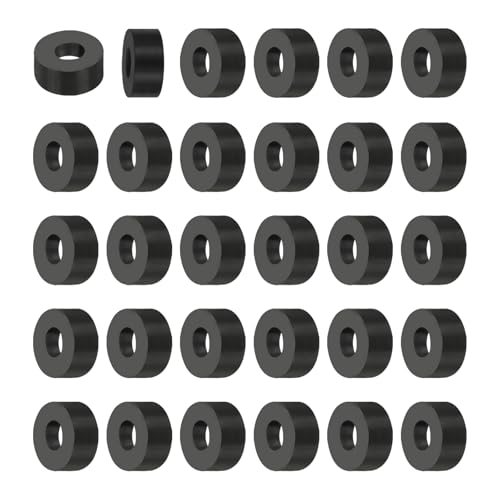 PATIKIL Multi Purpose Rubber Spacer, 30Pcs 5mm ID x 13mm OD x 6mm T Neoprene Round Anti-Vibration Isolation Pads Isolator Rubber Bushings Spacer Washer for HVAC Bolts Car Accessories - size: 5mm ID x 13mm OD x 6mm T