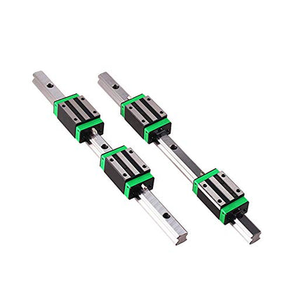 Linear Rail 2PCS HGR15 300mm Linear Guide Rail HGH15CA HGH15 Linear Slide Rail + 4PCS HGH15CA Carriage Slider Block CNC Kit for DIY CNC Routers Lathes Mills - size: 300mm, style: HGR15
