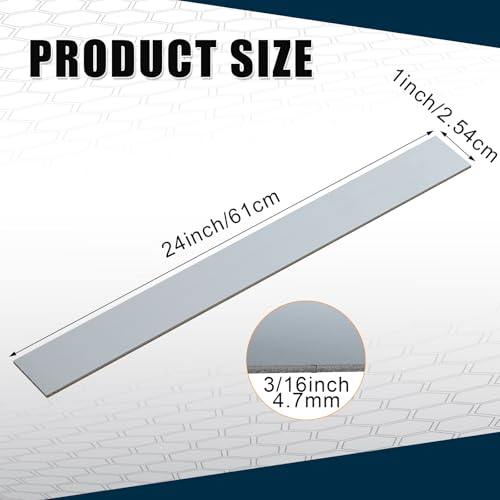 Yaocom 2 Pcs 304 Stainless Steel Flat Bar, 24" L,1" W,3/16" T - size: 24" L,1" W,3/16" T