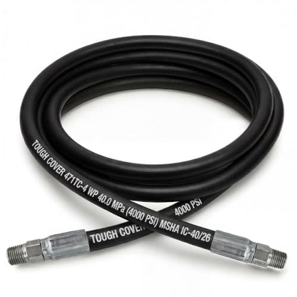 Chenango Supply 1/4" Hydraulic Hose Assembly – 2-Wire Reinforced, Male NPT × Male NPT, 4000 PSI Working Pressure – Assembled in USA – (1/4" × 4' 6") - size: 1/4" x 4' 6"