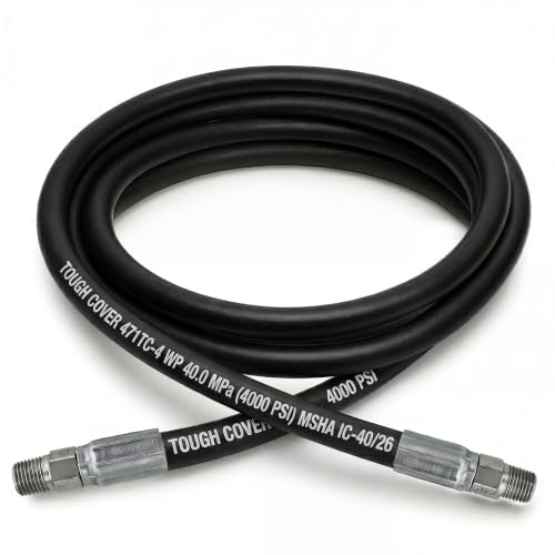 Chenango Supply 1/4" Hydraulic Hose Assembly – 2-Wire Reinforced, Male NPT × Male NPT, 4000 PSI Working Pressure – Assembled in USA – (1/4" × 4' 6") - size: 1/4" x 4' 6"