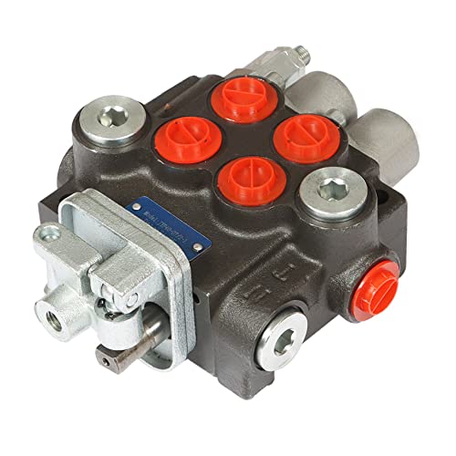 waltyotur Hydraulic Directional Control Valve 3600 PSI, 2 Spool 11 GPM Hydraulic Loader Valve, BSPP Ports, Directional Control Valve For Tractors Loaders Tanks