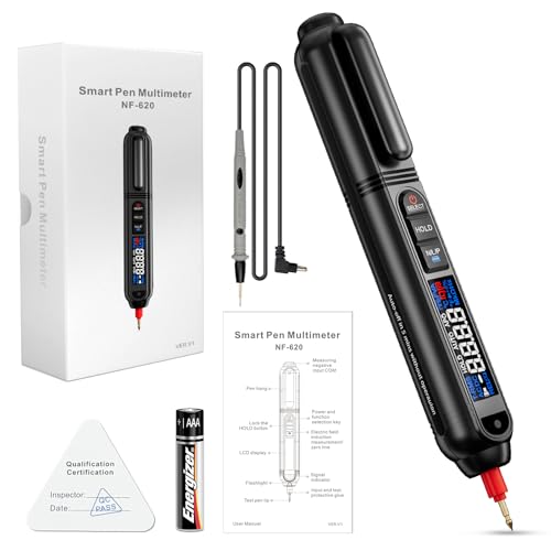 NOYAFA 3 in 1 Pen Type Digital Multimeter, 6000Count AC/DC Voltage Tester