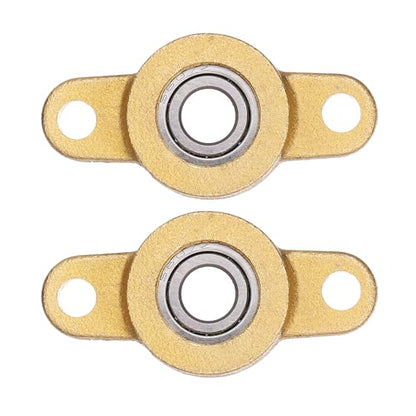 uxcell 2Pcs STF07 Pillow Block Bearings 7mm Bore, Copper Housing, ABEC 3 - size: STF07(7mm Shaft)