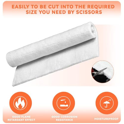 Amylove 3 Pcs Ceramic Fiber Insulation Blanket 32"x16"x1/4" Fireproof