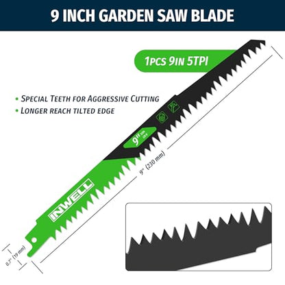 20-Piece Reciprocating Saw Blade Set, Professional Cutting Tool Kit for Tree Pruning, Metal Cutting and Common Materials in Homemade DIY Projects