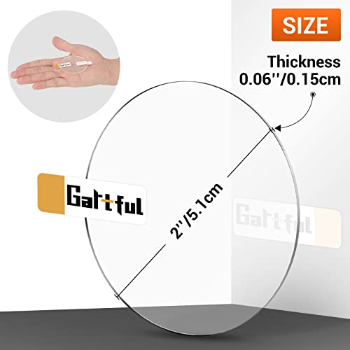 Gartful Clear Acrylic Circle Blanks - 2 inch, 50 Pieces, 0.06" Thick, Transparent Disks, Round Plastic Sheet for Signs, Craft Projects, Painting, Picture Frames, DIY Ornaments - size: 0.06" Thick - 2 inch / 50x