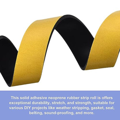 MECCANIXITY Adhesive Neoprene Rubber Strips Sheet 1"x118"x 0.06"(W L THK) - color: Yellow, size: 1" x 118" x 0.06"