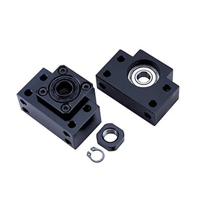BK10 BF10 Bearing End Blocks, for Ballscrew 12mm Linear Motion CNC Ball Screw SFU1204, with Angular Contact Bearing - size: BK10/BF10, style: Angular Contact Bearing
