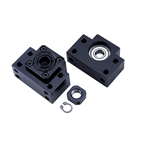 BK20 BF20 Bearing End Blocks, for Ballscrew 25mm Linear Motion CNC Ball Screw SFU2504 SFU2505 SFU2510, with Angular Contact Bearing - size: BK20/BF20, style: Angular Contact Bearing
