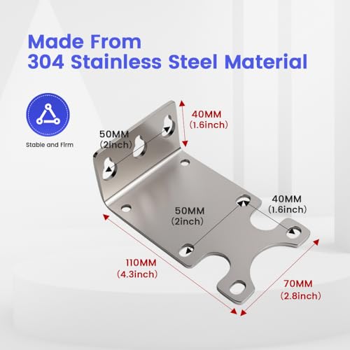 4.5" OD Amwater Stainless Steel Water Filter Housing Bracket for 10" and 20" Water Filter Housing