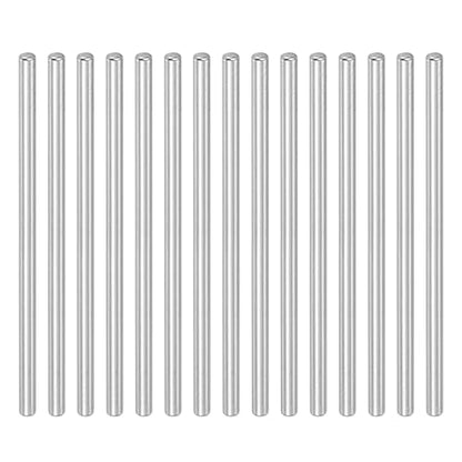 PATIKIL Round Metal Rod 2mm x 50mm, 30 Pcs Carbon Steel Round Shaft Rod Smooth Solid Shaft Bar Stock for Crafts Lathes Miniature Axle RC Airplane Car Model