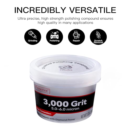 Diamond Paste Lapping Compound, 3,000 Grit, 50 G/1.76 Oz, Scratch Removal - size: 3,000Grit, style: 1.78 oz (50g)