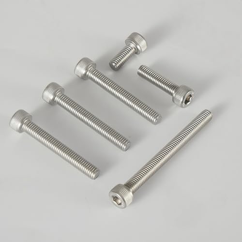 M6x1.0 x 50mm Socket Head Cap Screws Metric, 304 Stainless Steel (A2-70), Allen Socket Drive, Bright Finish, Full Thread, Rust & Corrosion Resistant, for Automotive, Machinery & DIY, 20 PCS - size: M6x50mm (20 PCS)