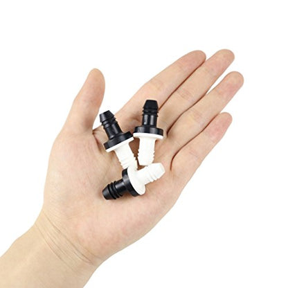 ABS 3/8" 10mm Inline vacuum Barb Check Valve for Liquid Air 1PCS - color: black &white 1