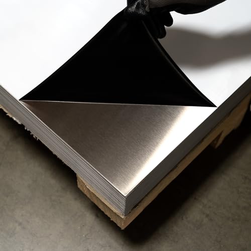 Quality Stainless Steel Sheet, 430 (Magnetic) No. 4 24Ga x 48" x 96", Perfect for Restaurants, Food Trucks, Hospitals, Backsplash, Residential, Commercial Etc. - 1 PC