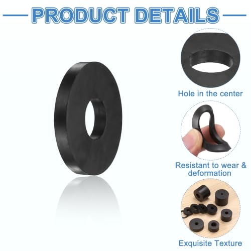 uxcell 24Pcs Rubber Vibration Isolation Washers 40mm OD x 15mm ID x 5mm Thk - size: 40mm OD x 15mm ID x 5mm Thick