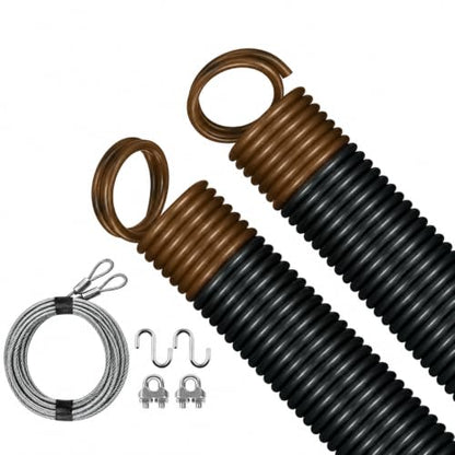 Randall Manufacturing 25" Garage Door Extension Springs, 160 lb Brown End, 2-Pack – Includes 156" x 1/8" Safety Cables, S-Hooks & Adjustment Clips – for 7 FT Doors – Made in USA - size: 160 LBS Springs Brown End 2 Springs