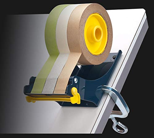 WOD TTD2B Industrial Grade Wide Tabletop Multi-Roll Desktop Tape Dispenser with C-Clamp to Mount Anywhere & Safety Cover Blade: for Tape up to 2" in. Wide (Holds 3" core) 1-Pack - size: Up to 2 Inch - 1 Pack