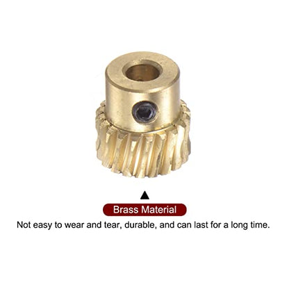 HARFINGTON Worm Gear Set Brass 0.5 Modulus 20T 20:1 Reduction Rate