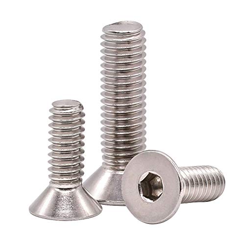 5/16-18 x 1-3/4 Flat Countersunk Head Socket Cap Screws, Full Machine Thread Coverage, Allen Hex Drive, 304 Stainless Steel 18-8 SS, 10 PCS - size: 5/16-18 x 1-3/4"