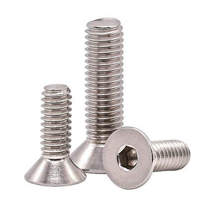5/16-18 x 1-3/4 Flat Countersunk Head Socket Cap Screws, Full Machine Thread Coverage, Allen Hex Drive, 304 Stainless Steel 18-8 SS, 10 PCS - size: 5/16-18 x 1-3/4"