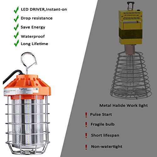 dephen 60W Temporary LED Work Light, Portable Hanging Shop Lighting