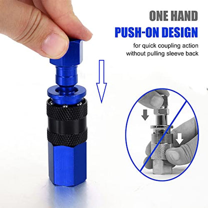 Aluminum Air Fittings, 1/4" NPT, 25 Pieces, Blue - color: Blue, size: 25 Pieces