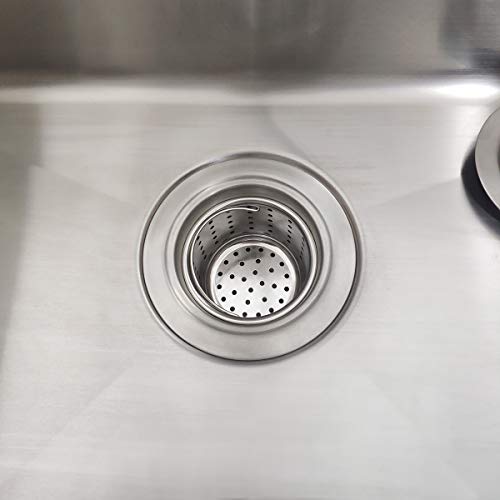 GZILA Kitchen Sink Drain Basket Only, 3-inch Basket for Kitchen Sink Strainer Replacement, Deep Cup Strainers with Handle, SUS 304 Stainless Steel - color: Stainless-steel