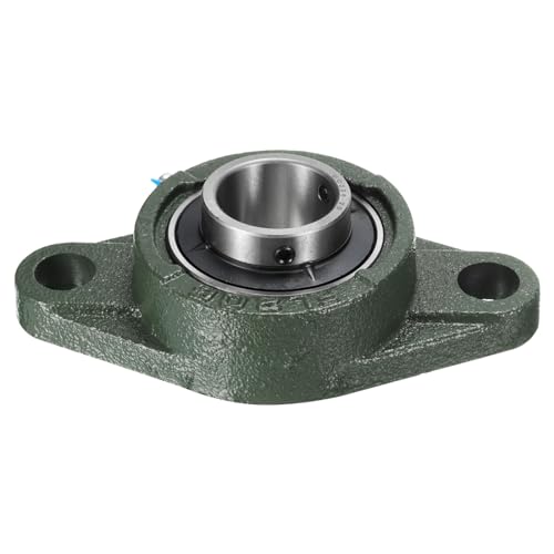 uxcell 2pcs UCFL206-20 Pillow Block Bearings 1-1/4 inch Bore Self Alignment, Solid Cast Iron Base Mounted Chrome Steel Bearings - size: UCFL206-20