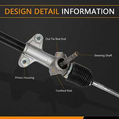 BRTEC 24-2708 Power Steering Rack and Pinion, for 1988-1991 HONDA CRX CIVIC - color: 24-2708
