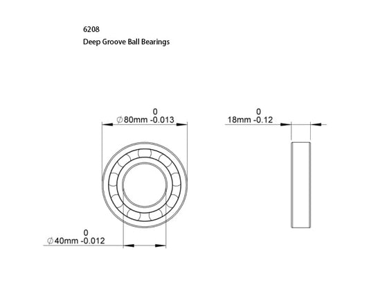 6208-ZZ Bearing 5 Pack Double Sealed Deep Groove Ball Bearings,40x80x18mm,Pre-Lubricated for High RPM(ZZ, 6208) - size: 6208, style: ZZ