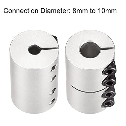 uxcell 2pcs 8mm to 10mm Shaft Coupling 25mmx40mm Coupler Aluminum Alloy Joint Motor for 3D Printer CNC Machine DIY Encoder - size: 10mm x 8mm