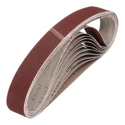 HARFINGTON 1 x 42 Inch Sanding Belts, 10 Pcs 100 Grits Aluminum Oxide Abrasive Belt Sander File Belt for Woodworking, Metal Polishing, Knife Sharpener - size: 1 x 42 Inch(100 Grit)