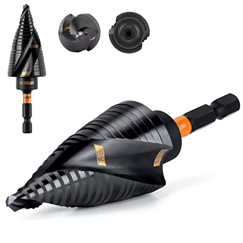 KSEIBI 2 Steps 7/8 & 1-1/8 inch SAE Standard Industrial Grade Step Drill Bit Ready Impact 1/4 inch Shank, 575080 High-Speed Steel Metal Drill Bits Black Oxide M2 Material - style: 2 steps (7/8” & 1-1/8”)