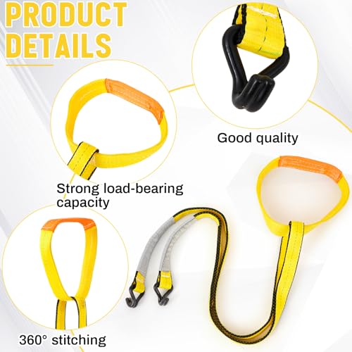 2 Inch x 5 ft Industrial Forklift Battery Lifting Carrying Sling Battery Carrier Lifter Strap with Hook 12 Inch Lift Round Ring with Protector Pad Heavy Duty for Industry Factory